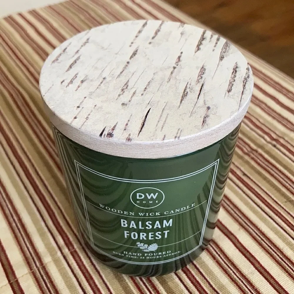 DW Home Balsam Forest Wooden Wick Candle